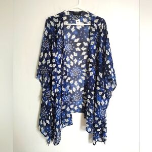 Lane Bryant Navy Floral Swim Cover-Up